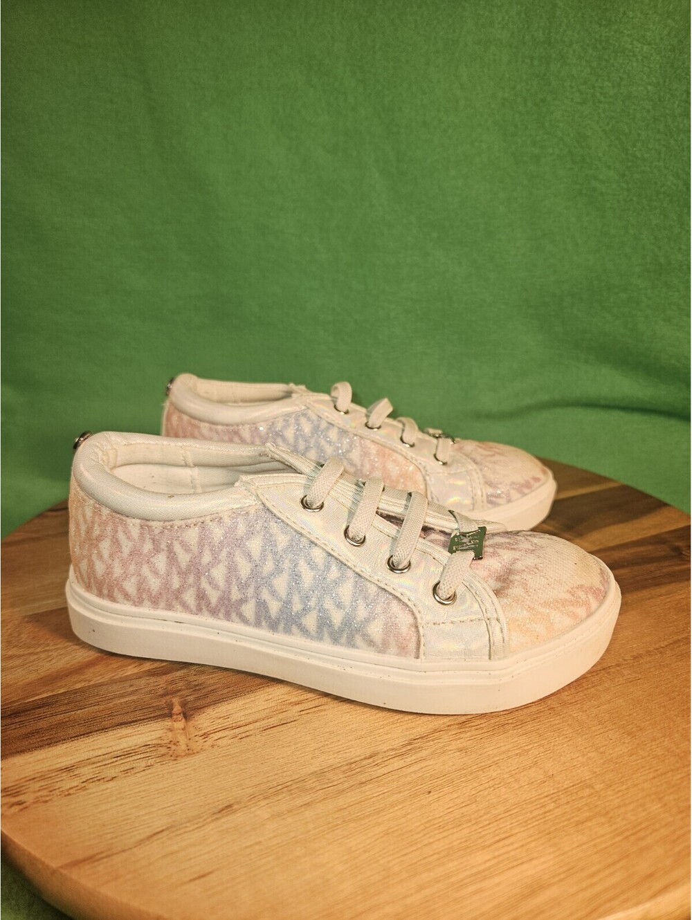 Michael Kors Multi Color MK LOGOS Lace Up Shoes Girl's Size 10